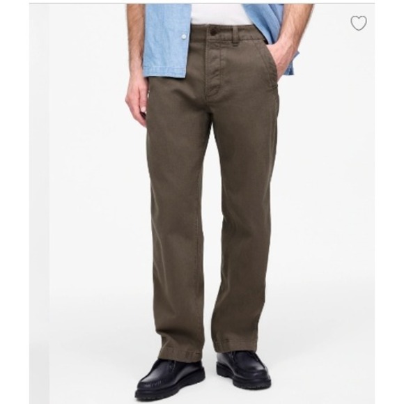 Madewell Jeans Mens 32x31 Brown Paladino Standard Issue Relaxed Linen Blend Pant - Picture 1 of 12